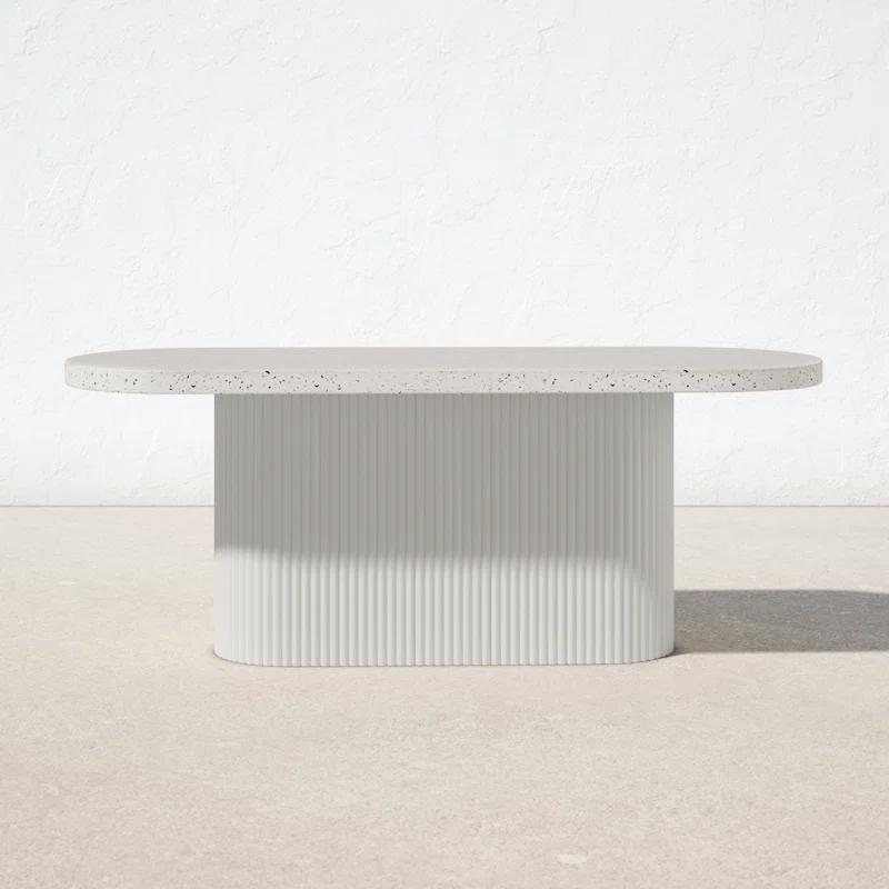 Ros 79'' Stone Outdoor Dining Table