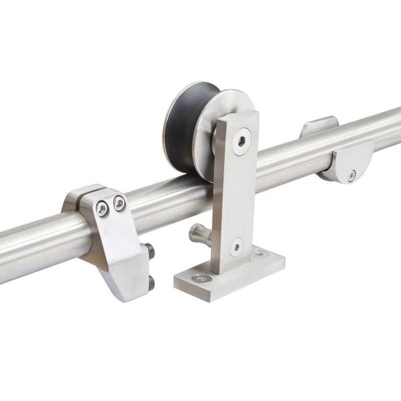 Calhome Paneled Manufactured Wood And Metal Barn Door With Installation Hardware Kit