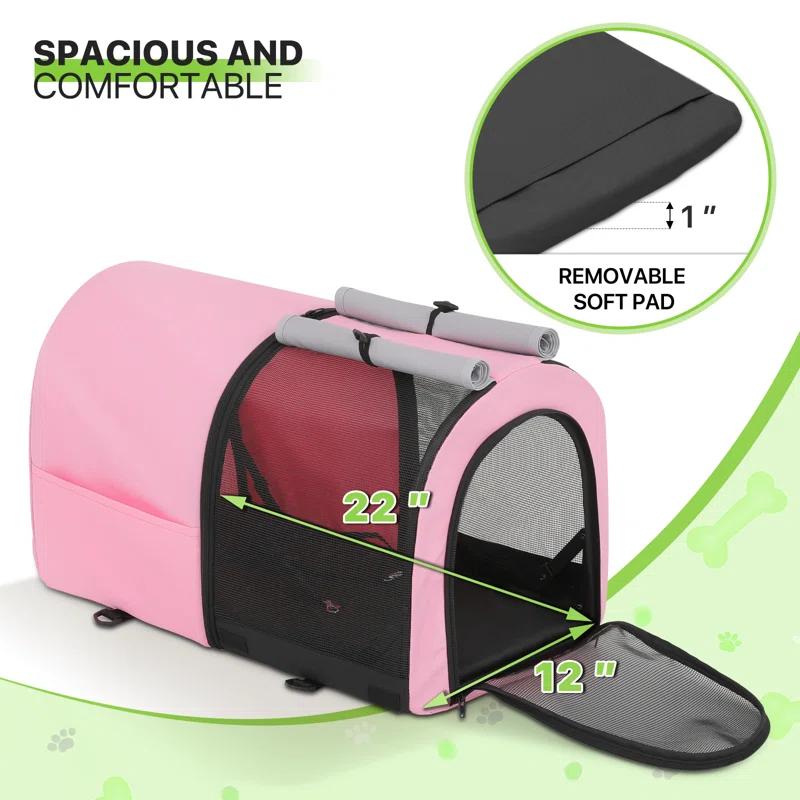 Bring Home Furniture Folding Pet Stroller for Cats & Dogs 4-in-1 Double Dog Stroller for Small & Medium Pets Carrier Cart with Convertible Features | Wayfair