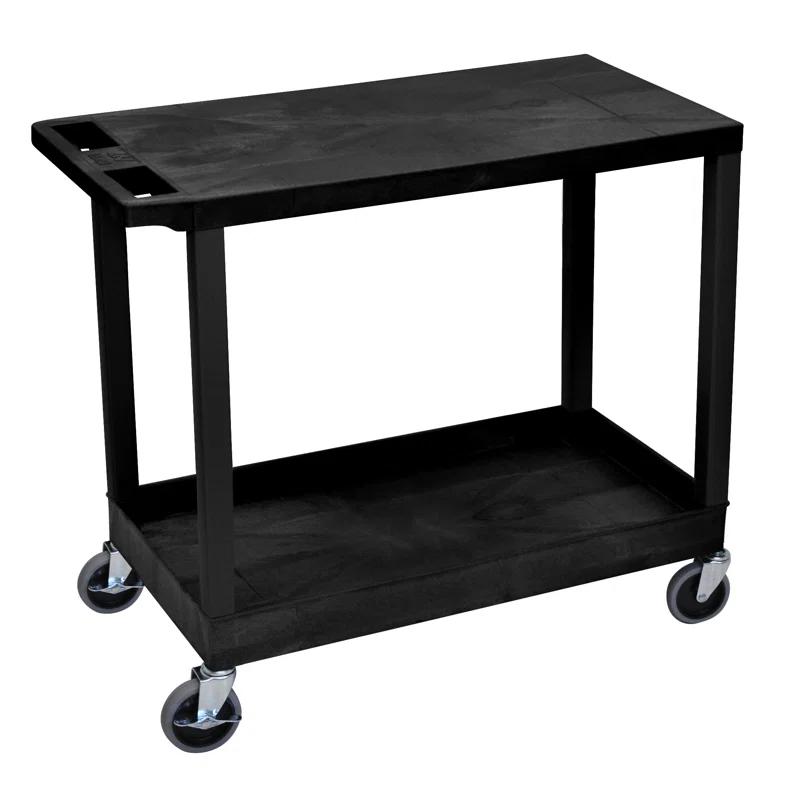 E Series Utility Cart with 1 Tub and 1 Flat Shelves