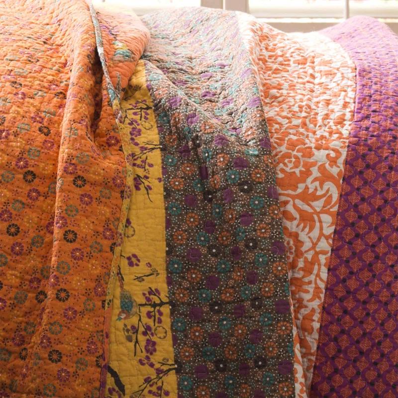 Lush Decor Royal Empire Cotton Reversible 3 Piece Quilt Set