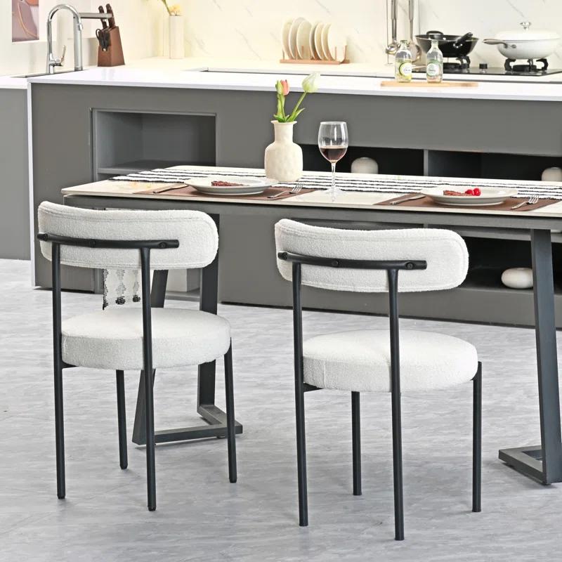 Boucle Dining Chairs Set of 2 (Set of 2)