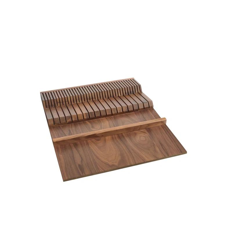 Rev-A-Shelf Rev-A-Shelf Walnut Trim To Fit Knife Block Drawer Insert Organizer