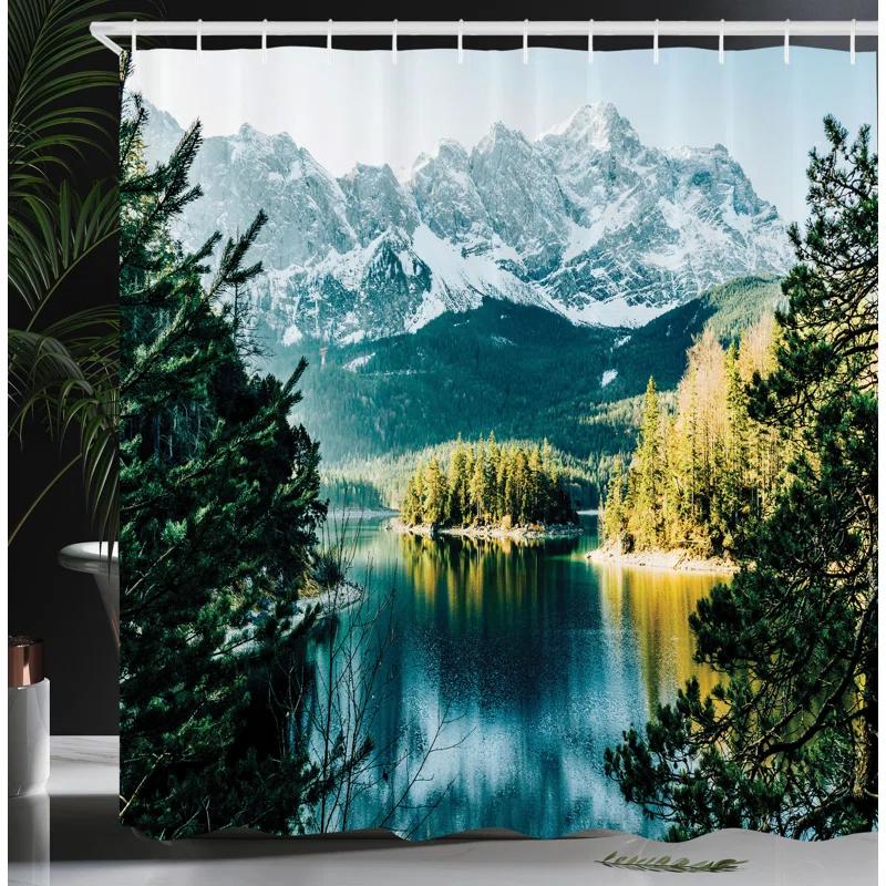 Ambesonne Shower Curtain with Hooks Included
