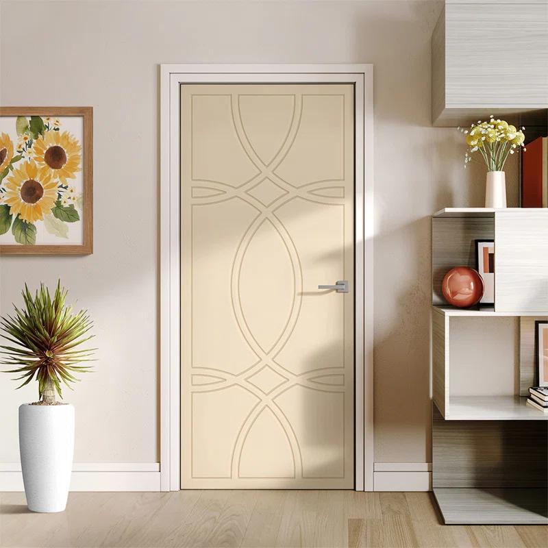 Calhome Hollow Paneled Painted Slab Door