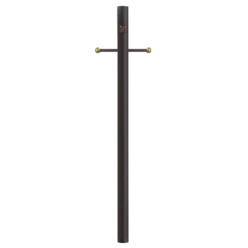 Solus Solus 7, 8, or 10 ft.  Hardwired Direct Burial Lamp Post with Cross Arm and Dusk-to-Dawn Photocell Sensor