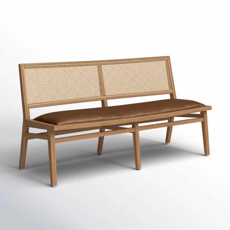 Archie Dining Bench - Butterscotch Leather