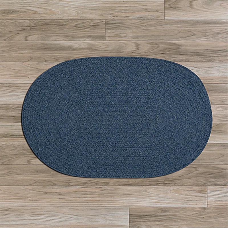 Colonial Mills Handmade Braided Federal Blue Area Rug