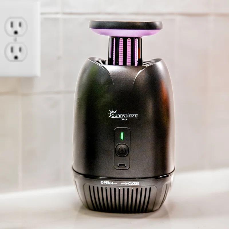 SunnyDaze Decor Tabletop Bug Zapper with Violet Light and Built-In Fan