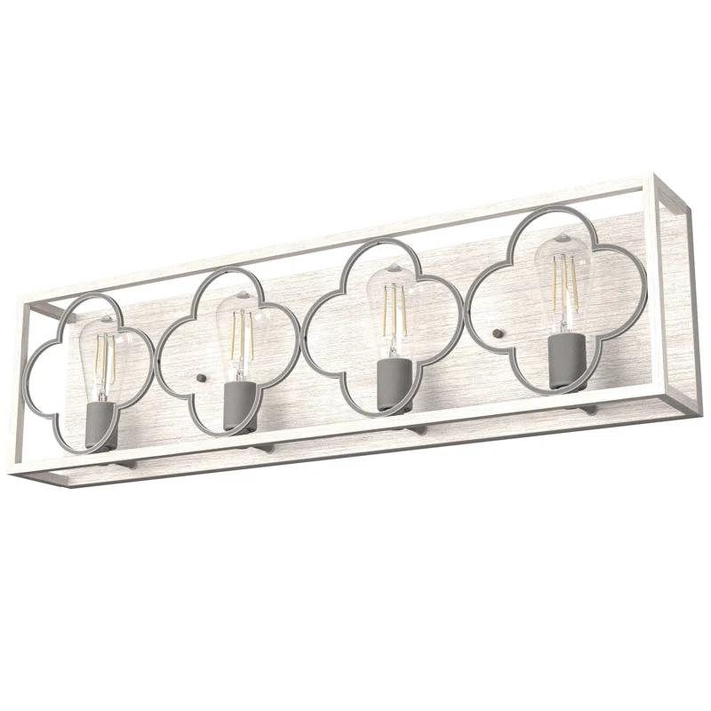 Hunter Fan Gablecrest 4 Light  Flush Mount Bathroom Vanity Wall Light Fixture