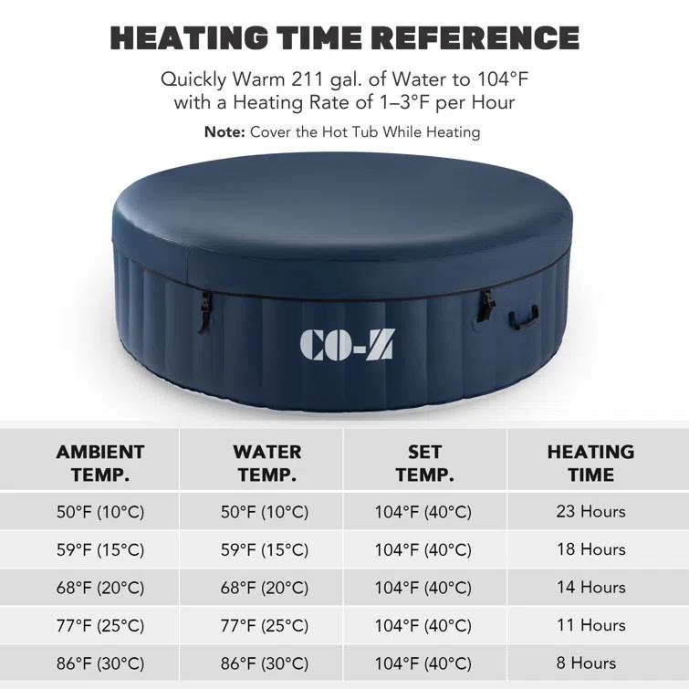 CO-Z 2-4 - Person 120 - Jet Vinyl Inflatable Hot Tub