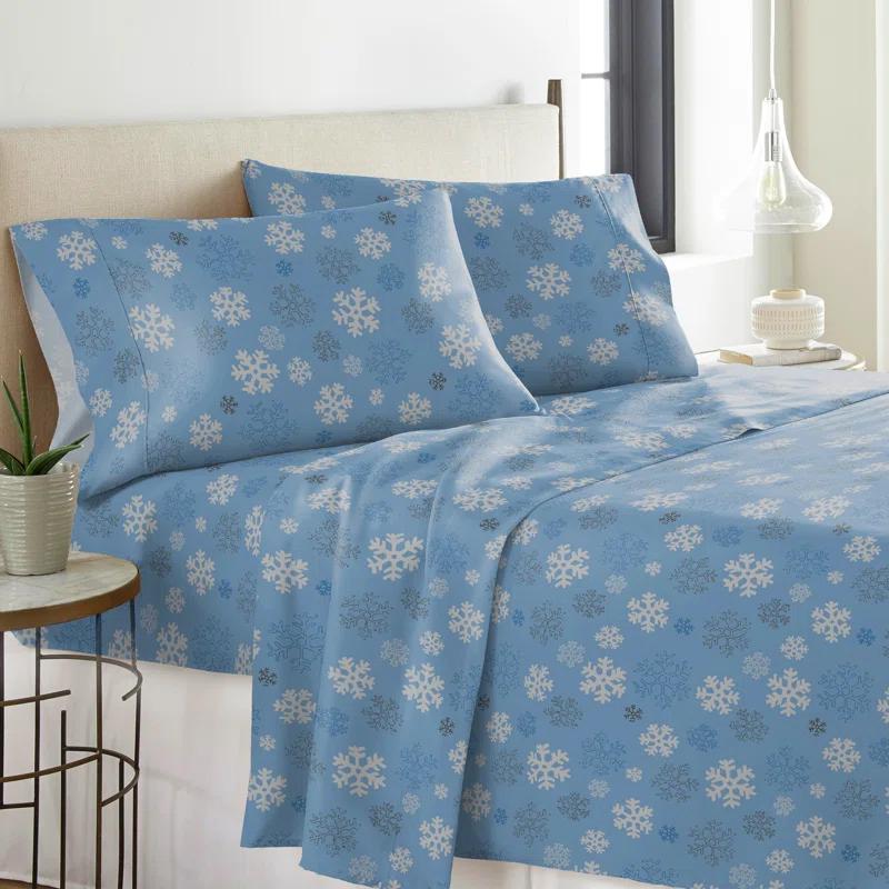 Pointehaven Flannel Damask Sheet Set