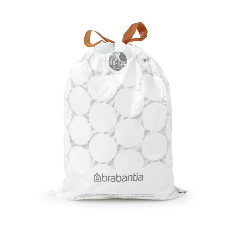 Brabantia PerfectFit Trash Bags, Code X, 2.6-3.2 Gallon, 200 Count