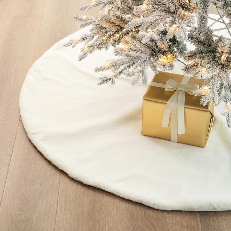 Glitzhome Solid Color Tree Skirt