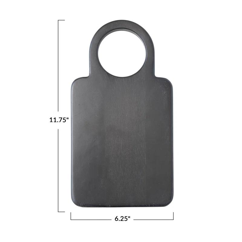 Creative Co-Op Mango Wood Cutting Board with Round Handle