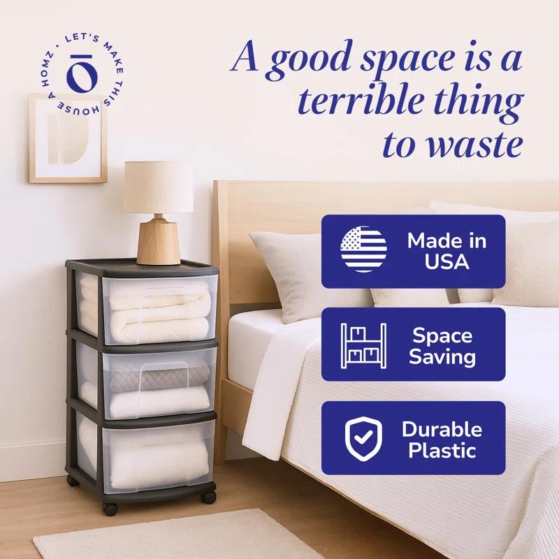 Homz Homz Plastic Drawer Medium Storage Container Tower