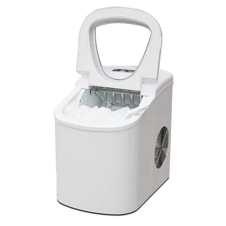 Frigidaire Ice Maker with 26 lbs. Capacity Countertop Stainless Steel Ice Maker with Transparent Window