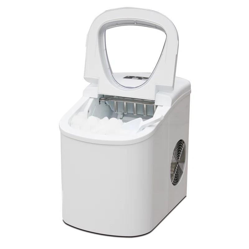 Frigidaire Ice Maker with 26 lbs. Capacity Countertop Stainless Steel Ice Maker with Transparent Window