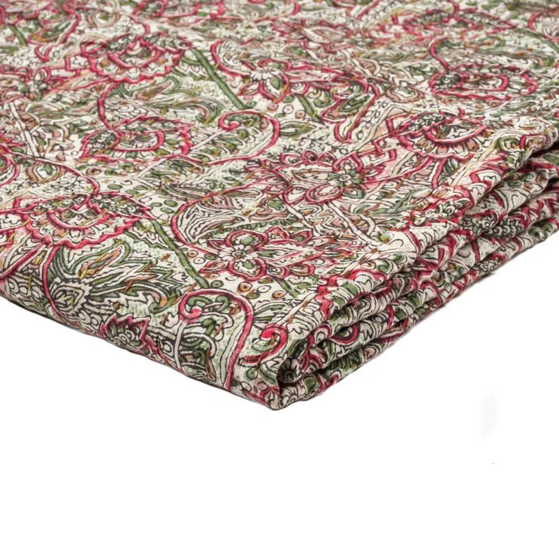 Taj Hotel Kantha Handmade Throw Blanket