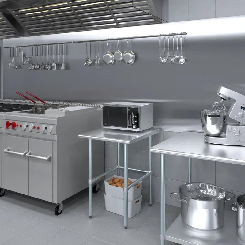 Amgood Stainless Steel Open Base Work Table