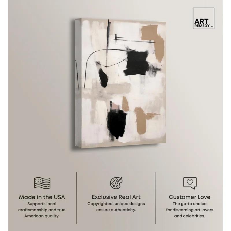 Art Remedy Strings in Abstraction Canvas Muted Abstract Wall Art by Art Remedy