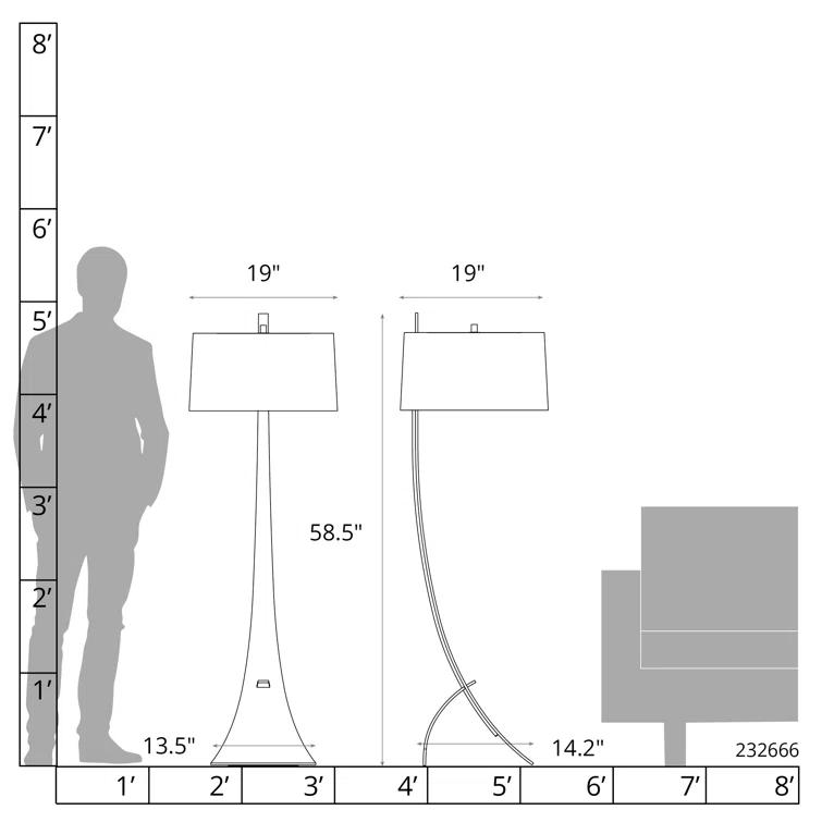 Stasis 58.5" H 150 W Novelty Floor Lamp