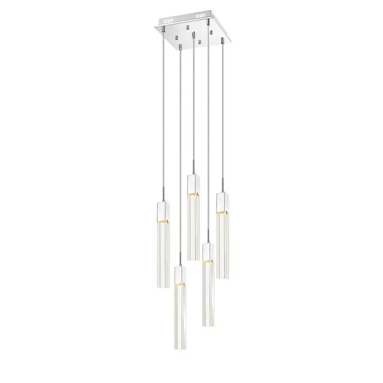 Orren Ellis Matthies 5 - Light Polished Chrome Cluster Pendant