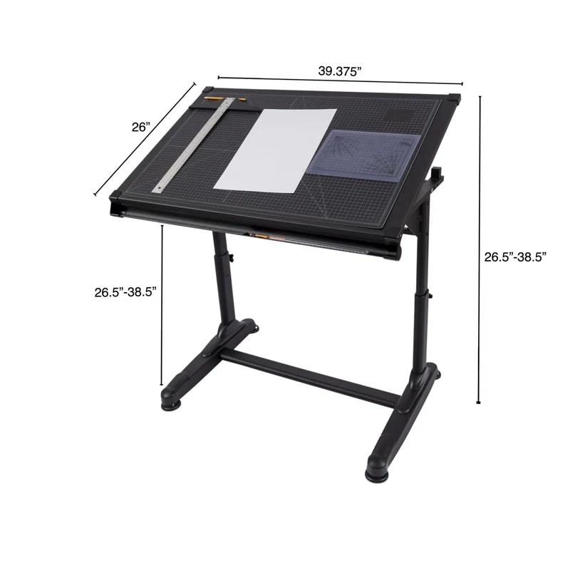 Inbox Zero Vevey Adjustable Metal Base Standing Desk