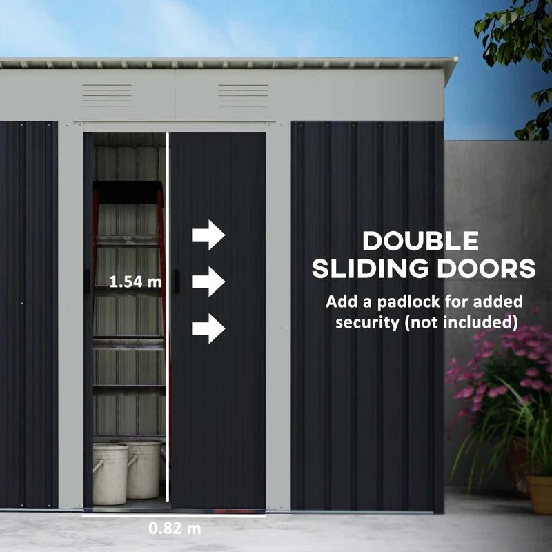 Outsunny 85.5" W x 48" D Storage Shed