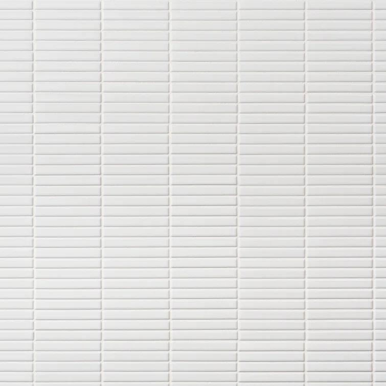 Monogram Stacked 11.19 In. X 11.9 In. Glossy Porcelain Mosaic Floor And Wall Tile (0.92 Sq. Ft. / Each)