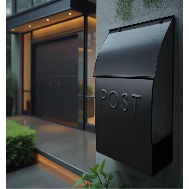 NACH Milano Pointed Post Wall Mounted Mailbox