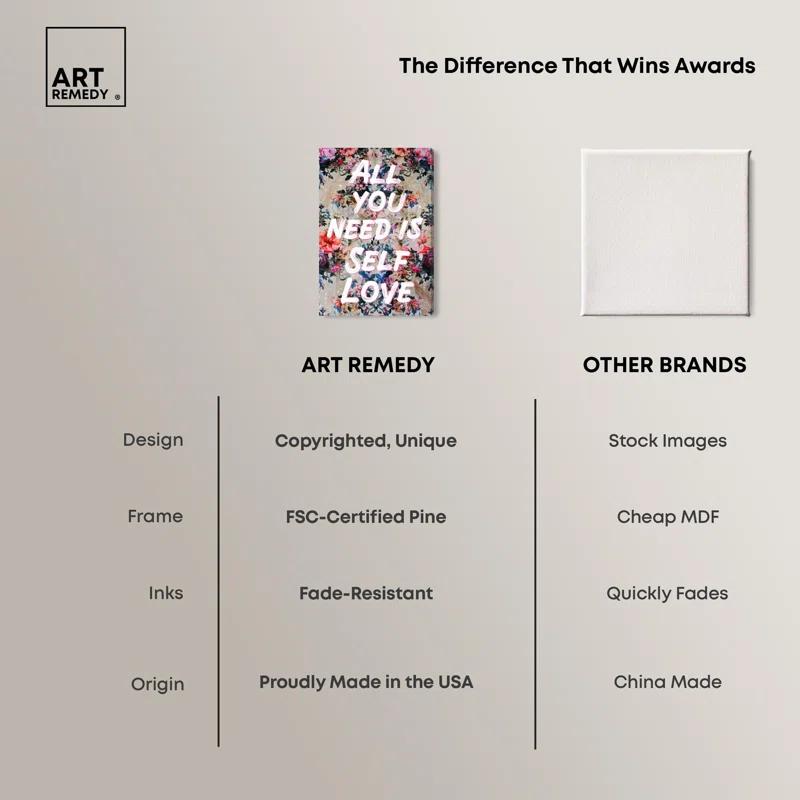 Art Remedy All You Need is Self Love Canvas Trend Pink Wall Art by Art Remedy