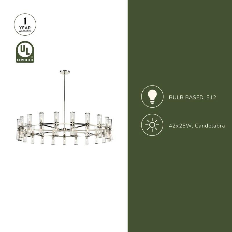Alora Lighting Revolve 42 - Light Dimmable Wagon Wheel Chandelier