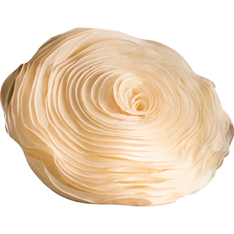 Saro Rose Collection Reversible Throw Pillow