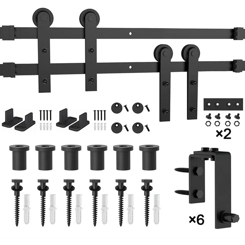 Double Bypass Barn Door Hardware Kit