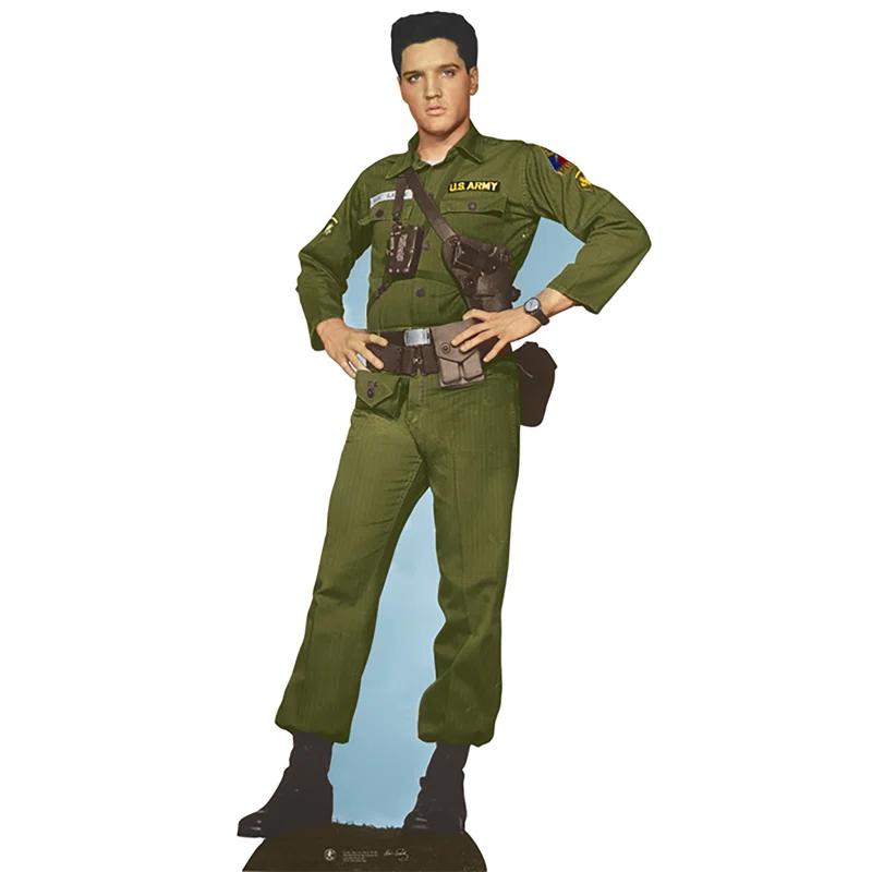Star Cutouts Elvis Army Days Cardboard Standup