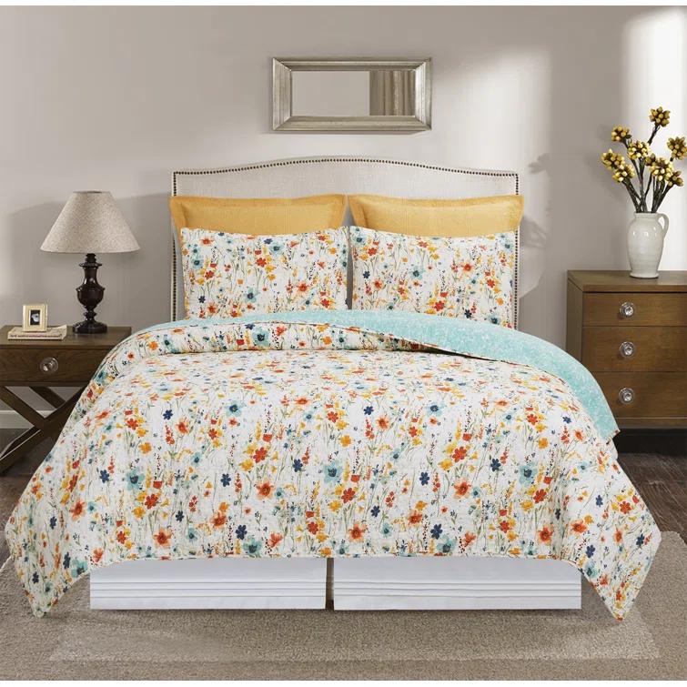 C&F Home Sheila Cotton Reversible Quilt Set
