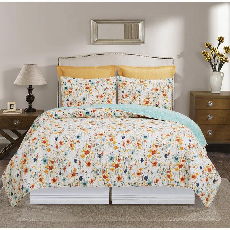 C&F Home Sheila Cotton Reversible Quilt Set