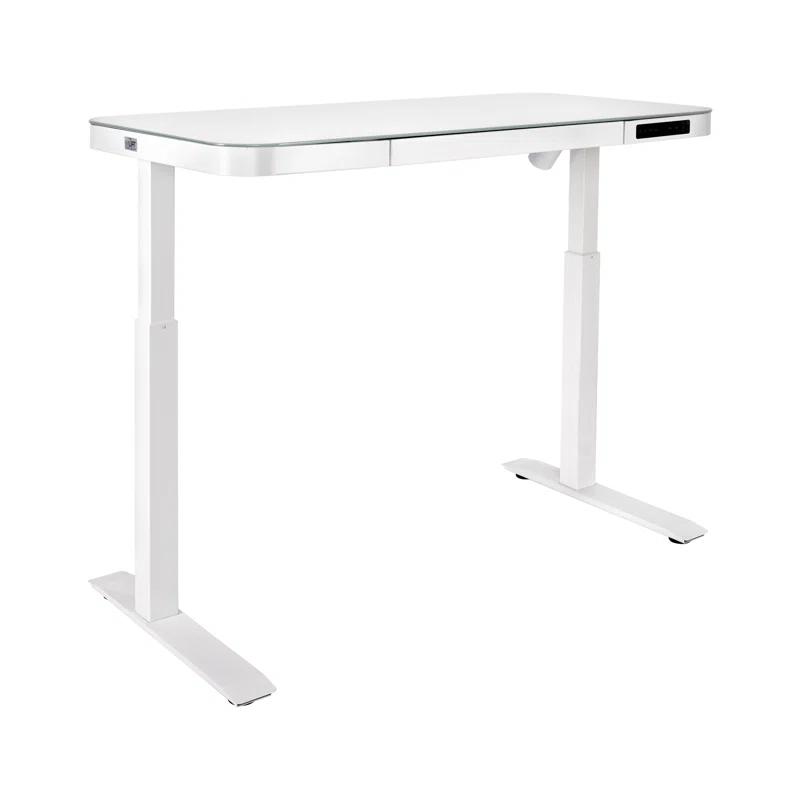 airLIFT 48" W Electric Adjustable Height Tempered Glass Desk