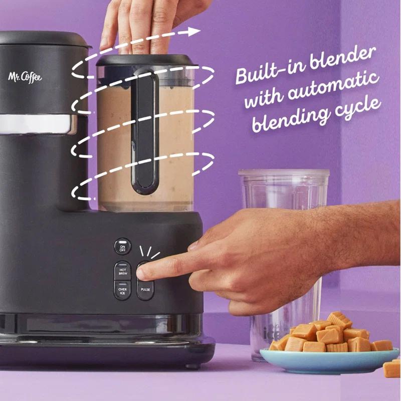 Mr. Coffee 2149282 Mr. Coffee Single-Serve Iced And Hot Coffee Maker And Blender With 2 Tumblers