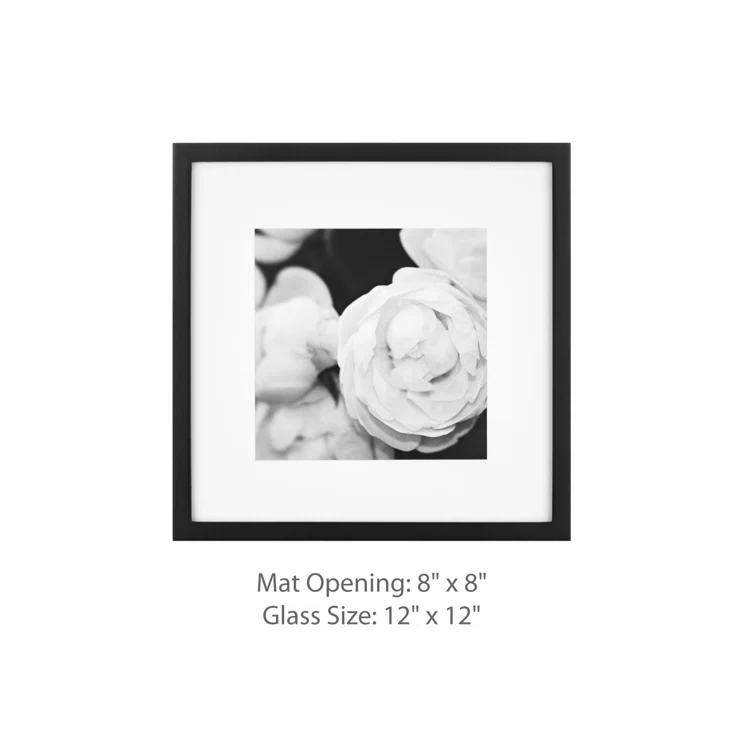 Gallery Perfect Gallery Perfect 12" x 12" Hanging Wall Wood Matted Picture Frame Kit - 9 Piece Set