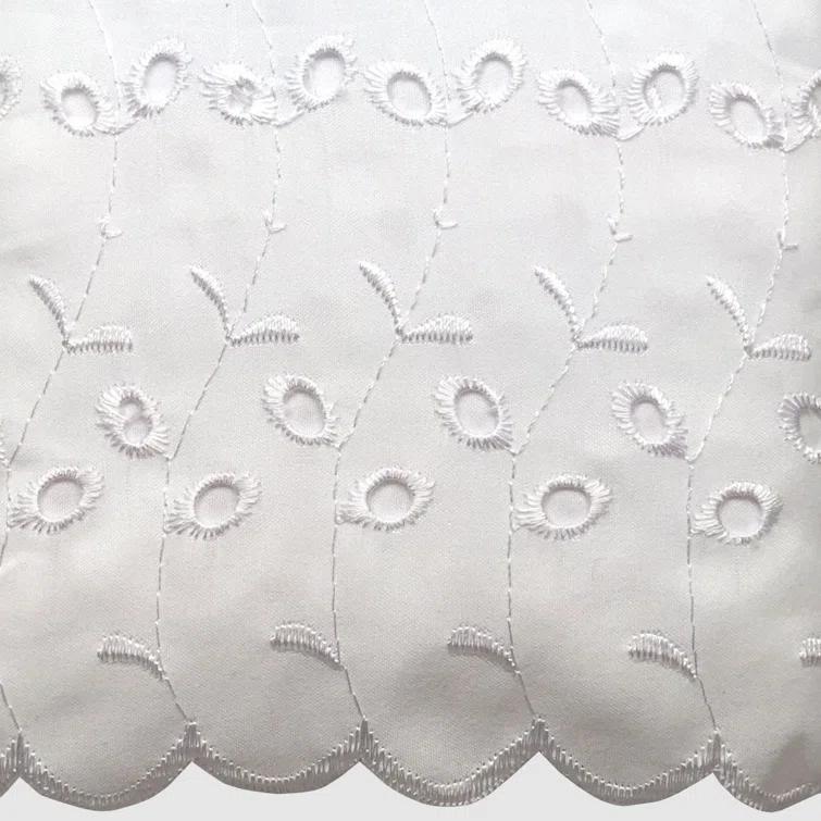 Fresh Ideas Fresh Ideas Ruffled Eyelet Bed Skirt, 14" Drop Length