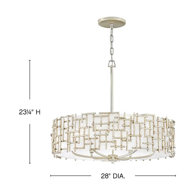 Fredrick Ramond Lighting - Farrah-6 Light Medium Drum Chandelier in Transitional