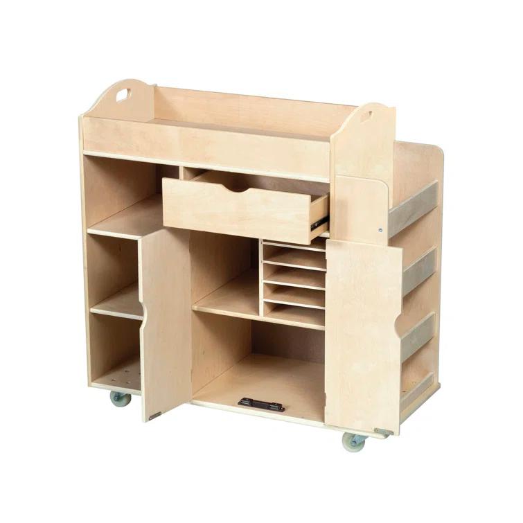 Guidecraft Art Equipment Teaching Cart with Casters
