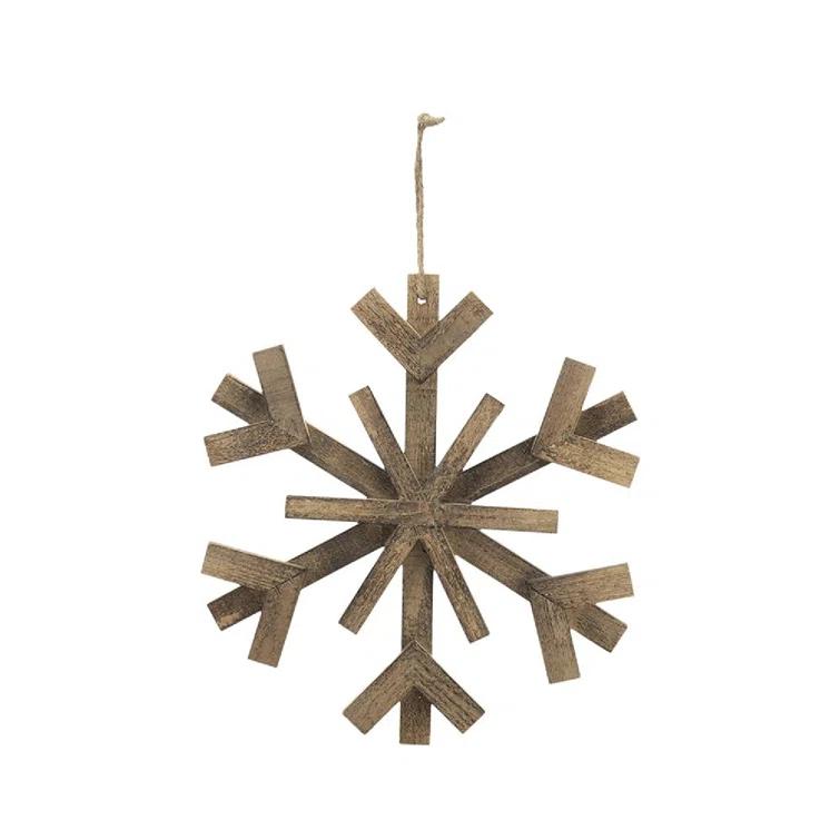 A&B Home Snowflake Ornaments - Set of 6 - Brown (Set of 6)
