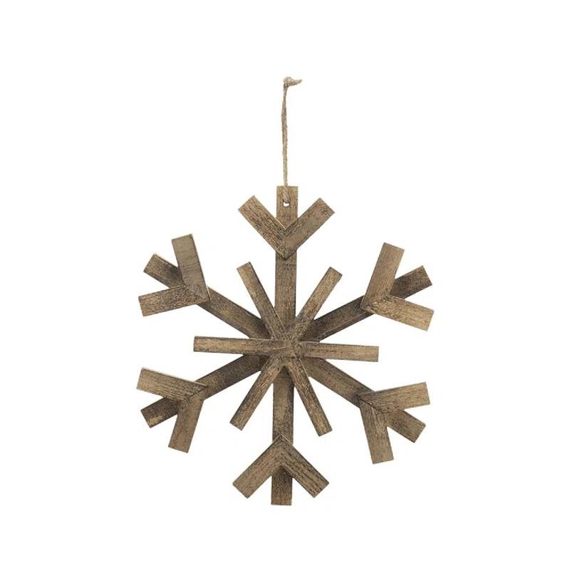 A&B Home Snowflake Ornaments - Set of 6 - Brown (Set of 6)