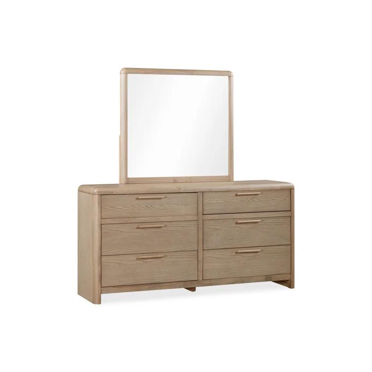 Furano Six Drawer Wood Dresser