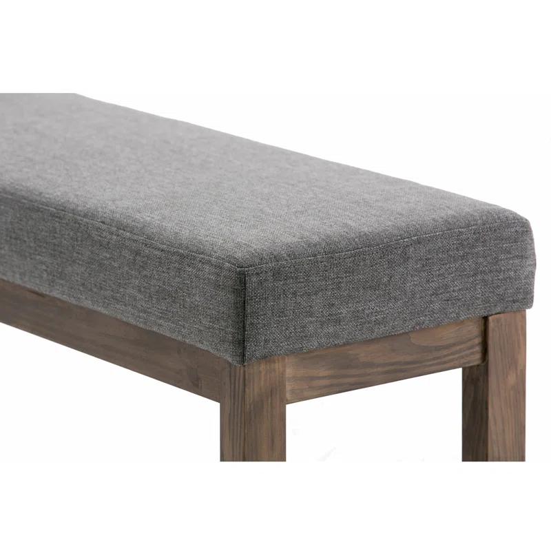Milltown Tweed Style Fabric Upholstered Bench
