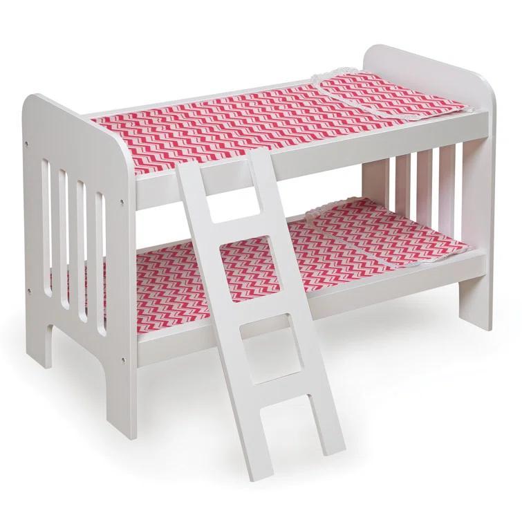 Badger Basket Doll Bunk Bed with Bedding and Ladder