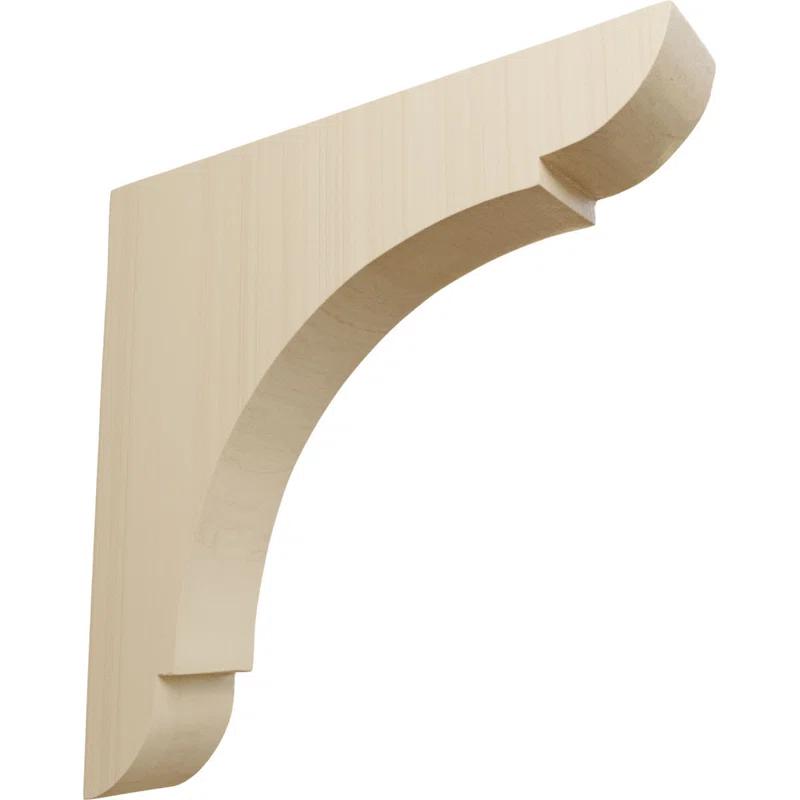 Ekena Millwork 1 3/4"W x 10"D x 10"H Large Olympic Wood Bracket, Rubberwood